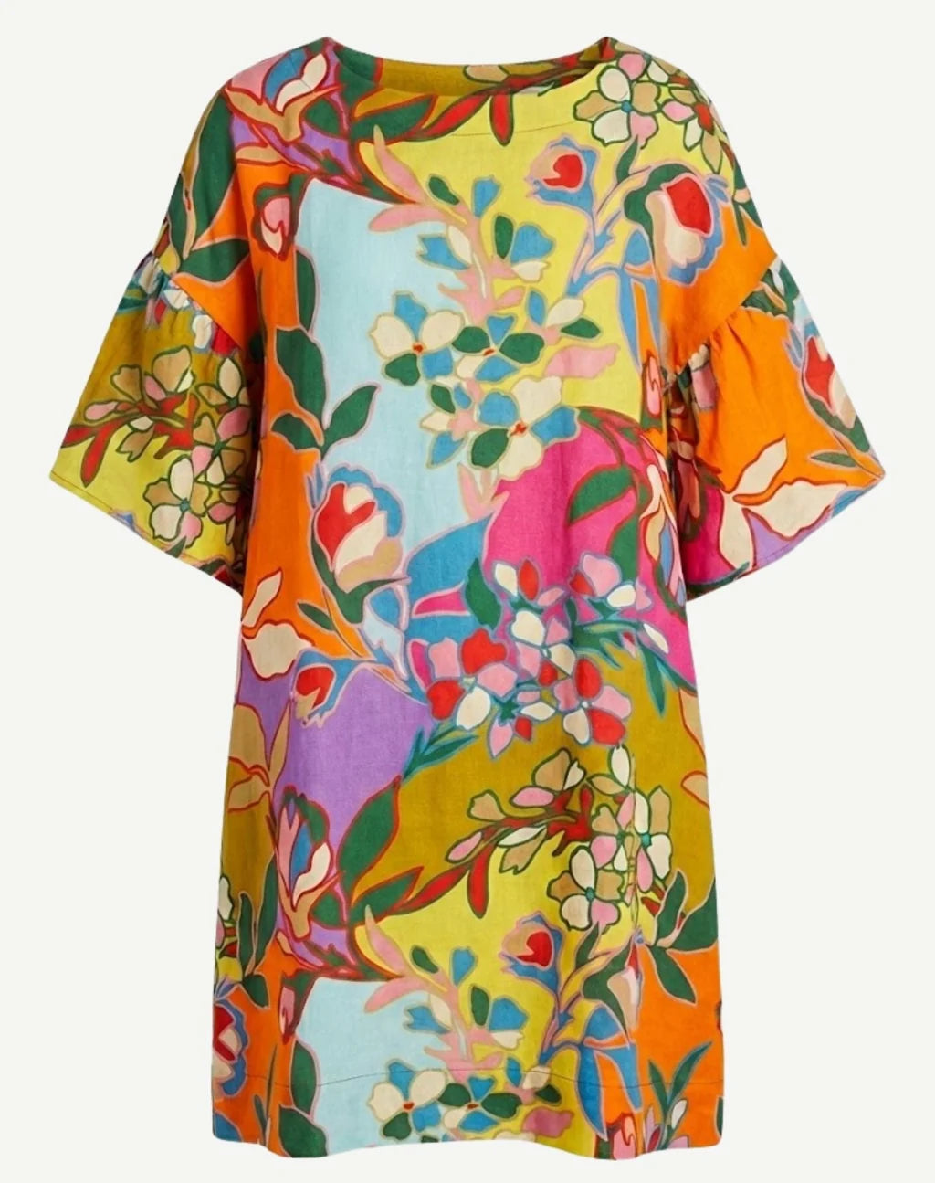 Corfu Summer Symphony Linen Dress