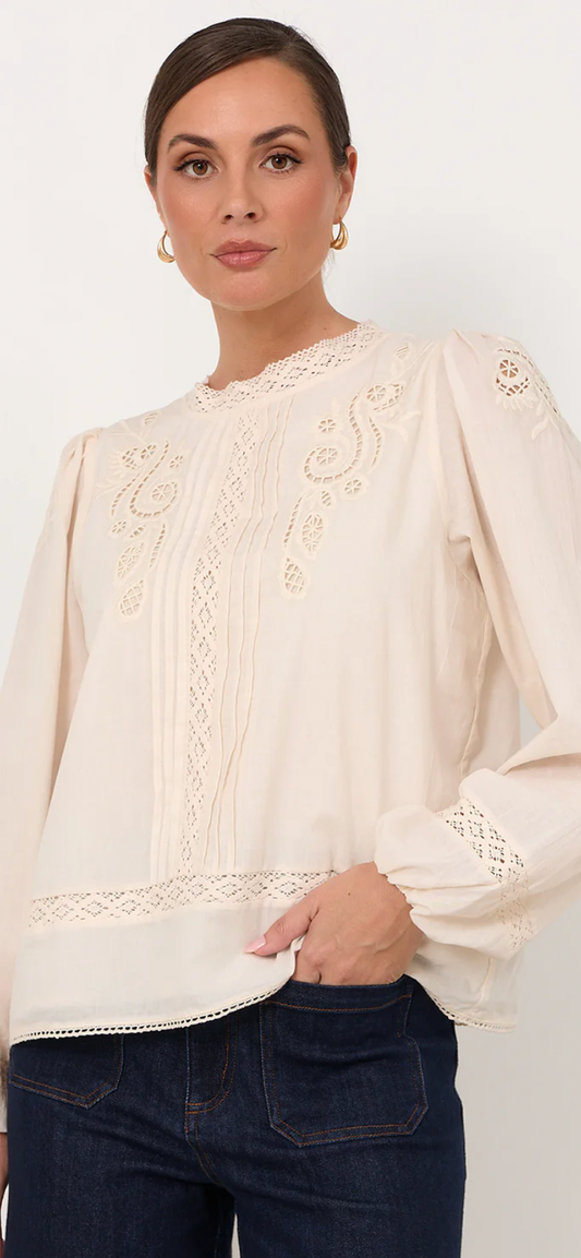 Adorne Lou Cut Out Lace Top