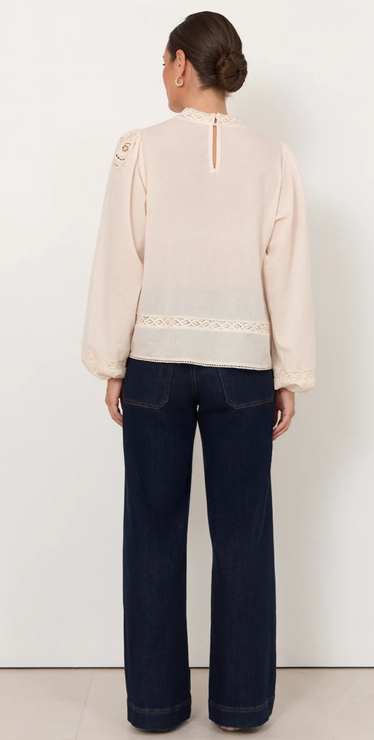 Adorne Lou Cut Out Lace Top