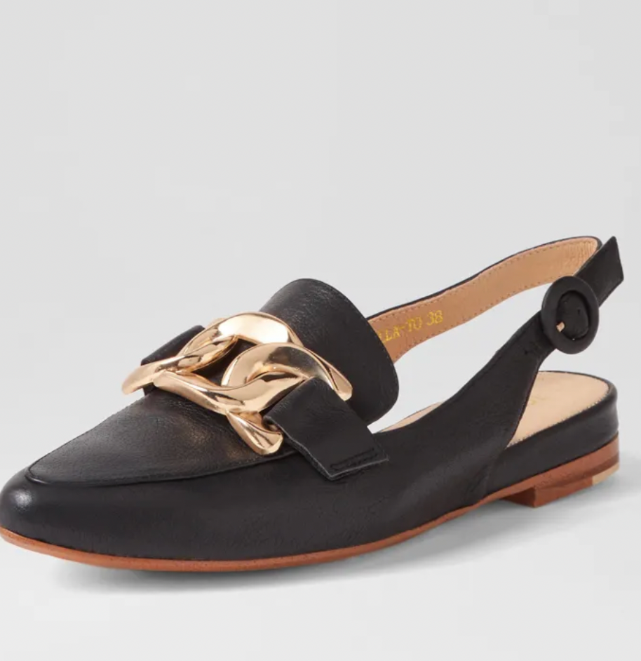 Top End Favilla in Black Slingback Flats