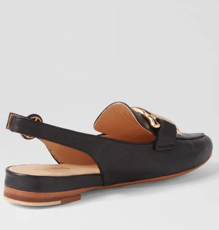 Top End Favilla in Black Slingback Flats