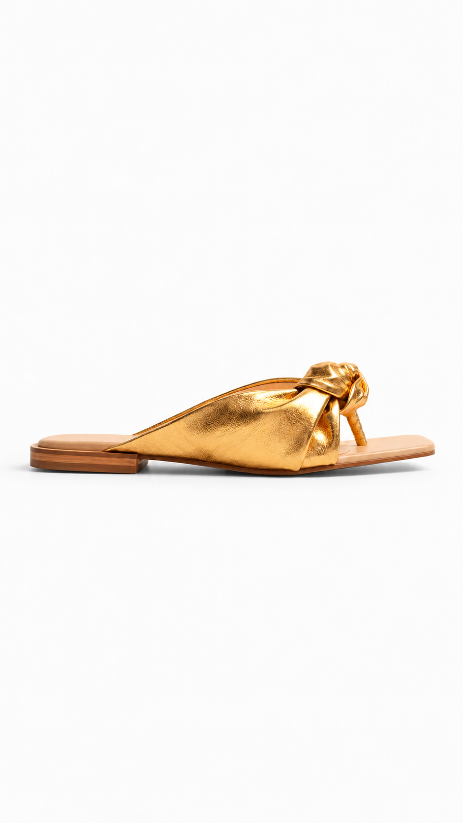 Faccine Metallic Gold Knot Slides (10924 FTQ)