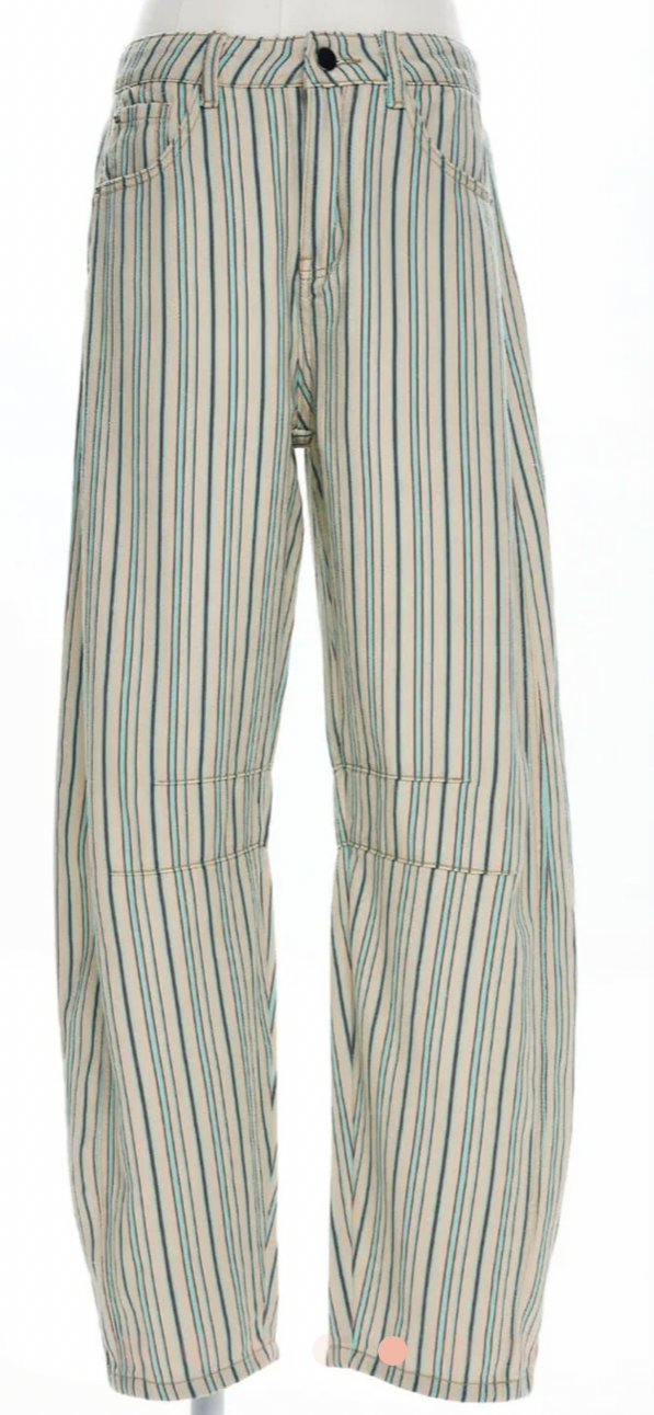 Smaibulun Striped Barrel Jeans