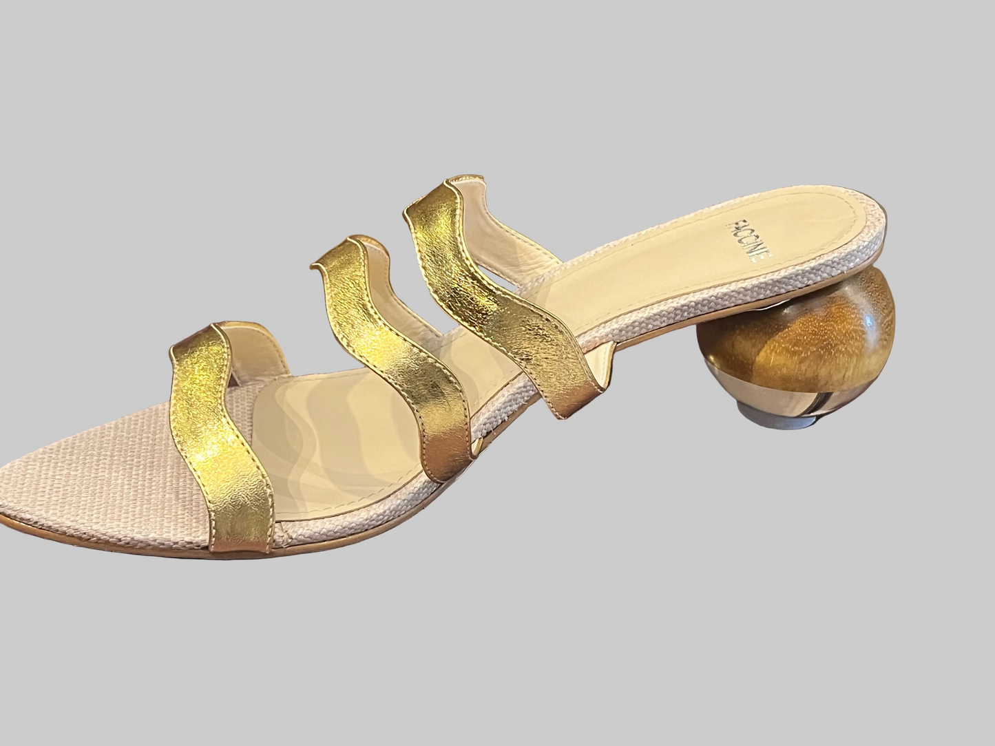 Faccine Madonna Metallic Gold Wave Heels (10547_MADPRI)