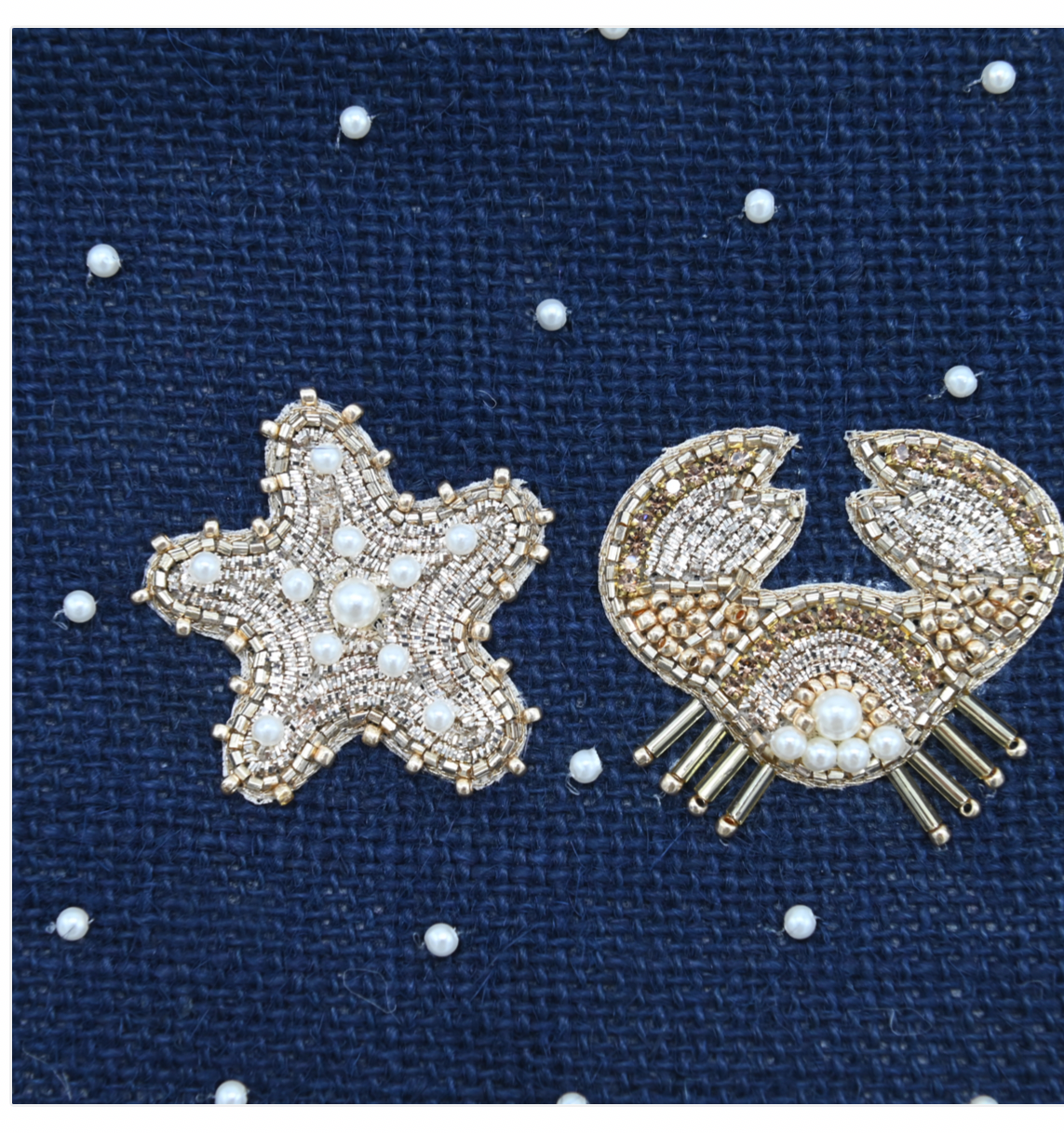3 x semi Beaded pouches