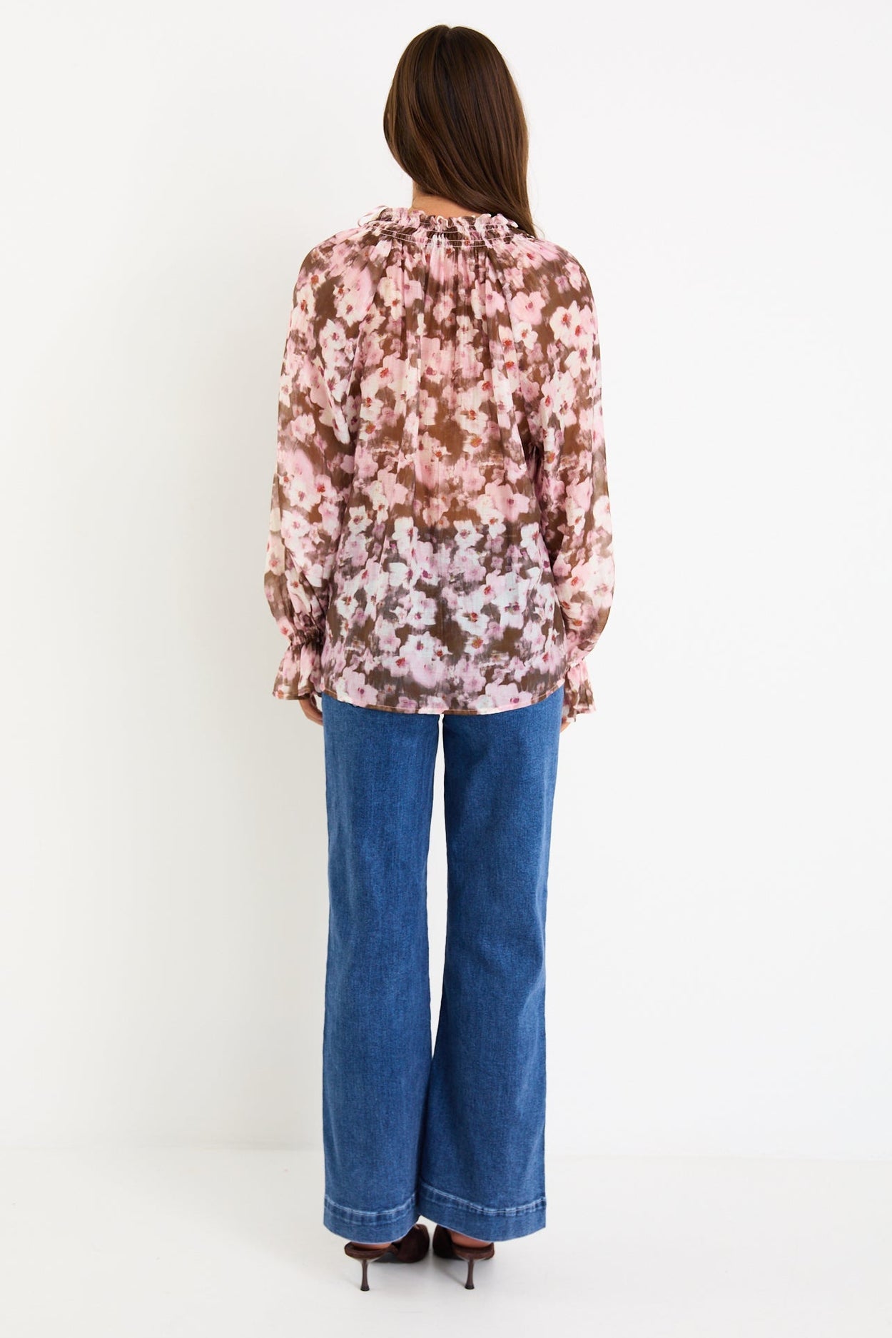 Among The Brave Odyssey Top Chocolate & Blush Floral