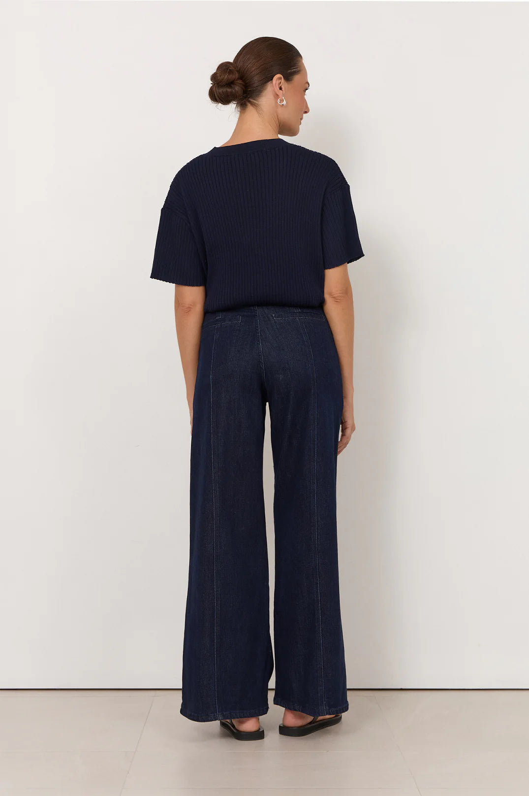 Adorne Brody Wide Leg Laser Print Jeans
