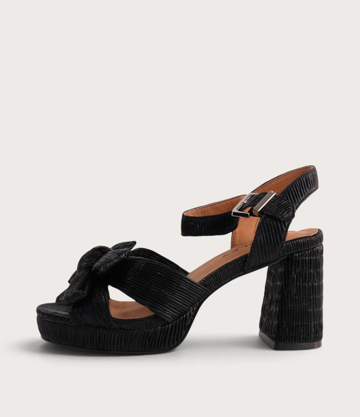 Bresley Sam Black Bow Heels