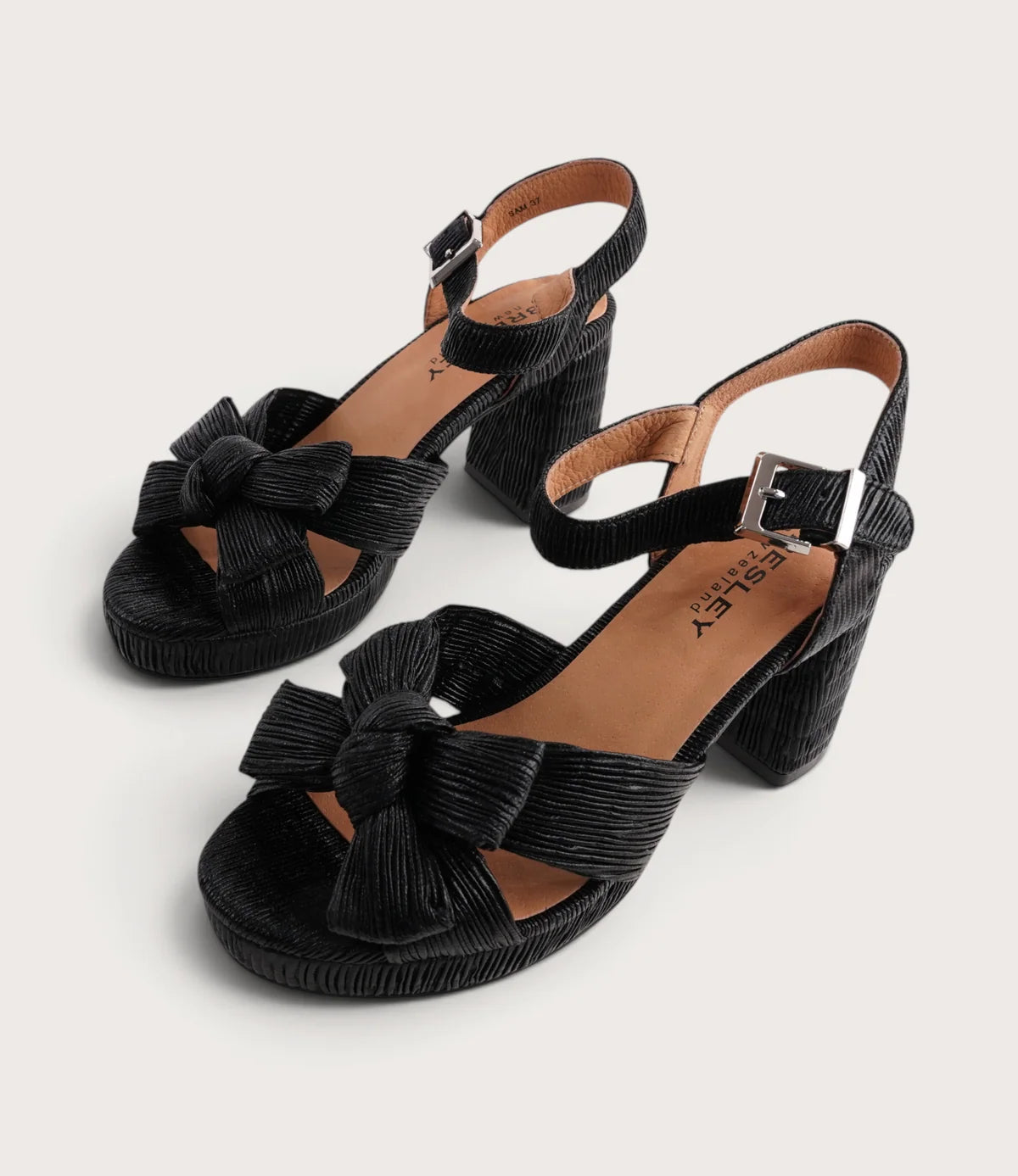 Bresley Sam Black Bow Heels