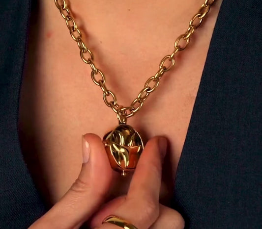Coluri Charm Necklace Thin Gold Chain
