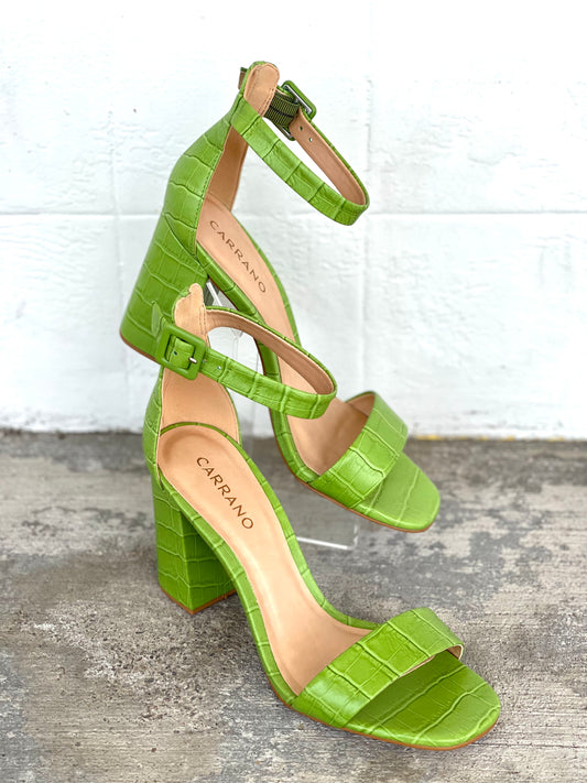 Carrano - new Croco/pistacchio Heels