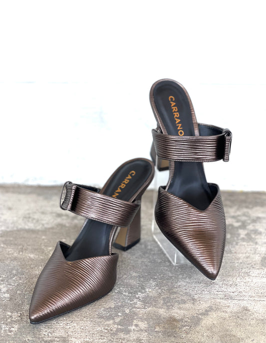 Carrano Wrinkle Grafite Heels